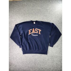 Vintage Soffe East‎ Tennis Sweatshirt Mens XL Blue Embroidered Made In The USA